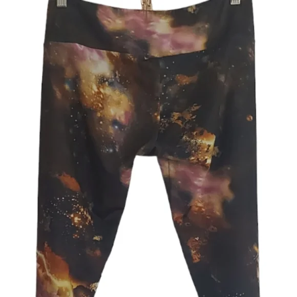 ONZIE Womens Size M/L Gym Leggings Yoga Trousers Galaxy Space Theme Print - Picture 5 of 7